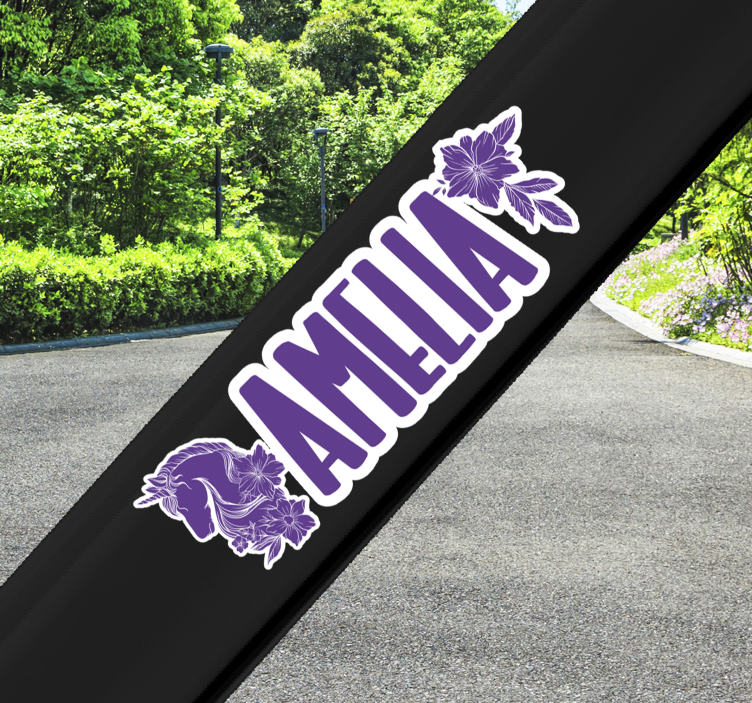 Prilagodljiv čudovit nalepka za kolesa z enorogom - TenStickers