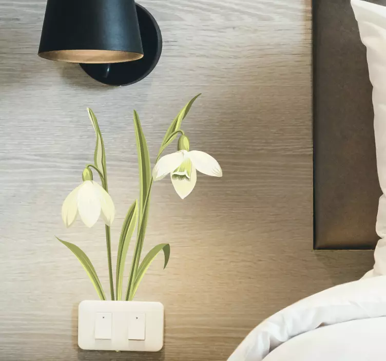 Nalepka za steno cvet roza snežinka - TenStickers