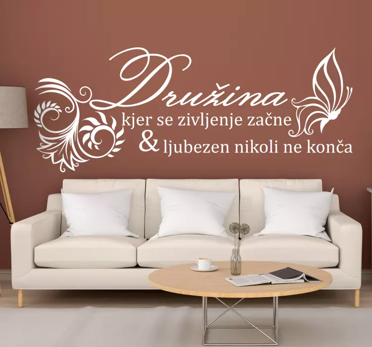 Nalepka stene družinskega doma - TenStickers