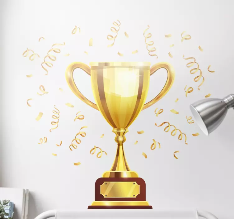 Stenska nalepka trofeja in konfeti - TenStickers