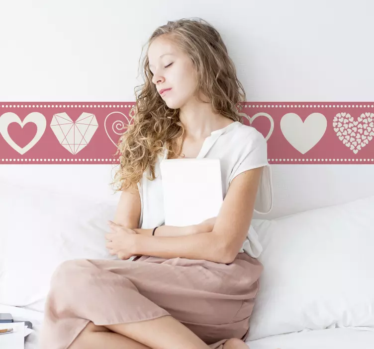 Nalepka ljubezenske meje srca - TenStickers