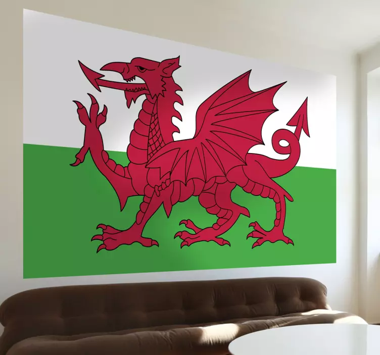 Nalepka za steno na zastavi wales - TenStickers