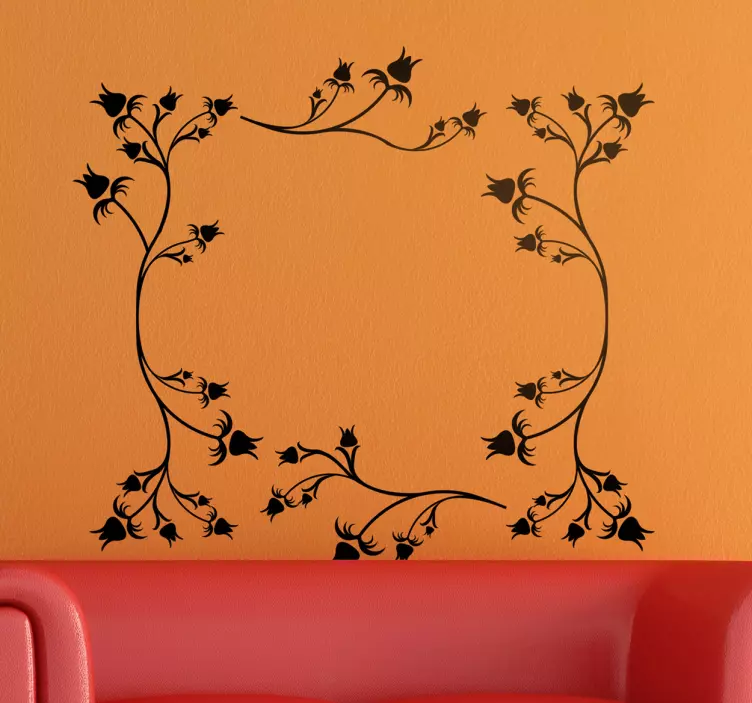 Nalepka za stenske okvirje cvetličnih vrtnic - TenStickers