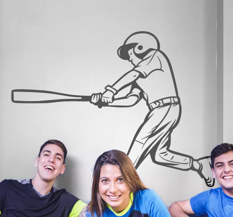 Nalepka stene za baseball playerja - TenStickers