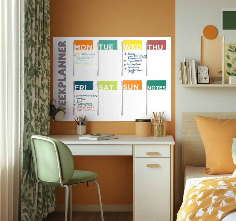 Tedenski načrt en napiši na nalepko - TenStickers