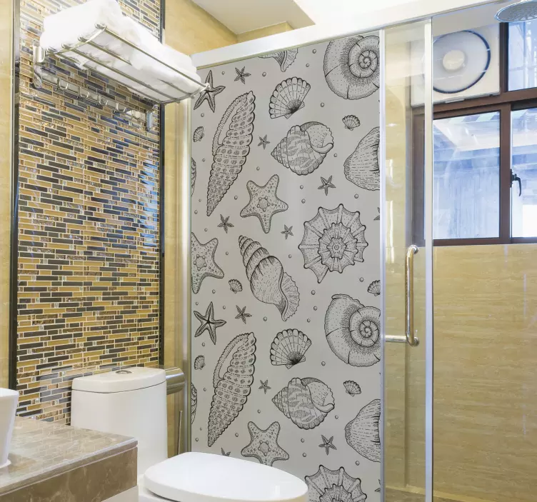 Nalepka za zaslon morskega življenja in školjk - TenStickers