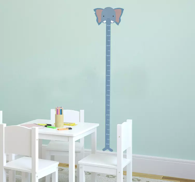 Nalepka za višino slonov otroška nalepka - TenStickers