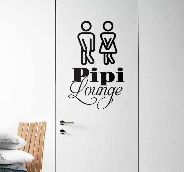 Nalepka za kopalniška vrata pipi lounge - TenStickers