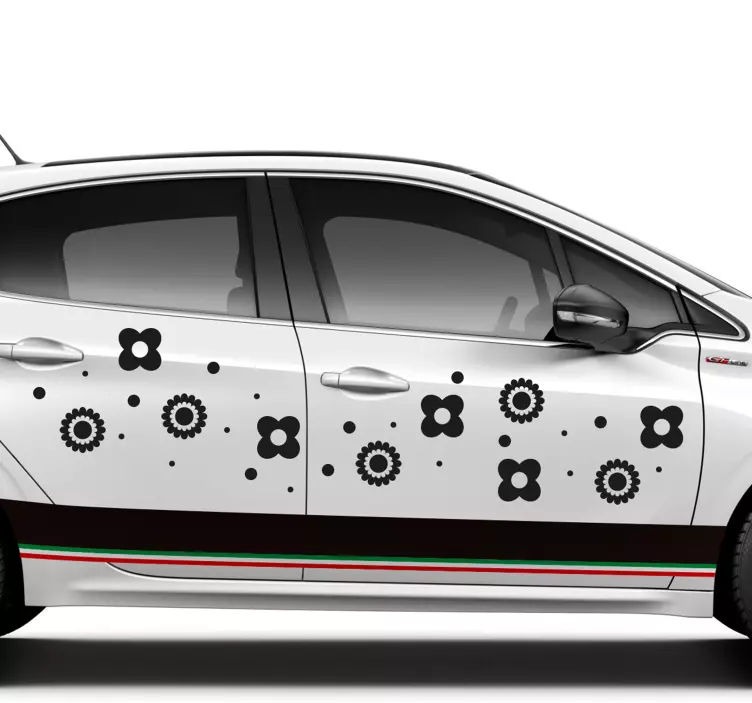 Nalepka za avtomobile na cvetje - TenStickers