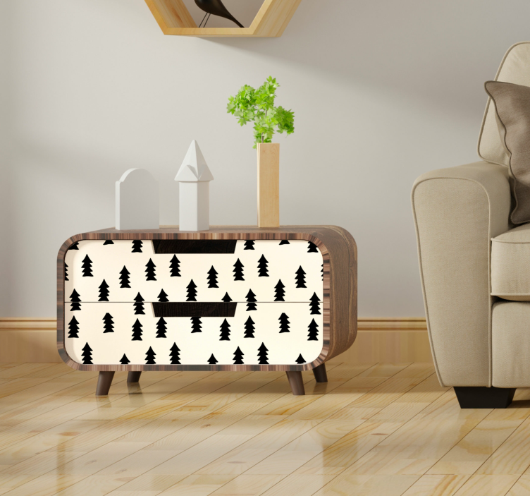 Nalepka za pohištvo z vzorcem dreves - TenStickers