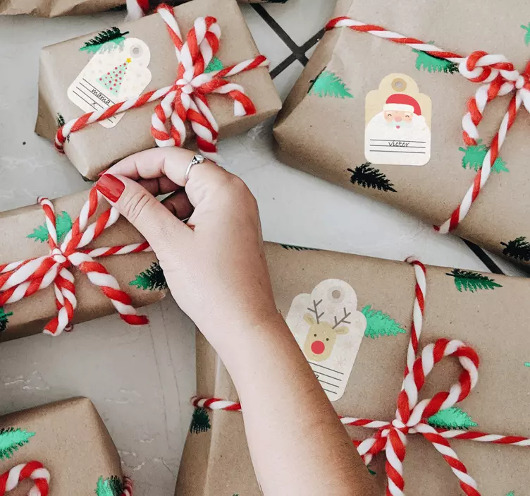 Nalepke za božična darila po meri božična nalepka - TenStickers