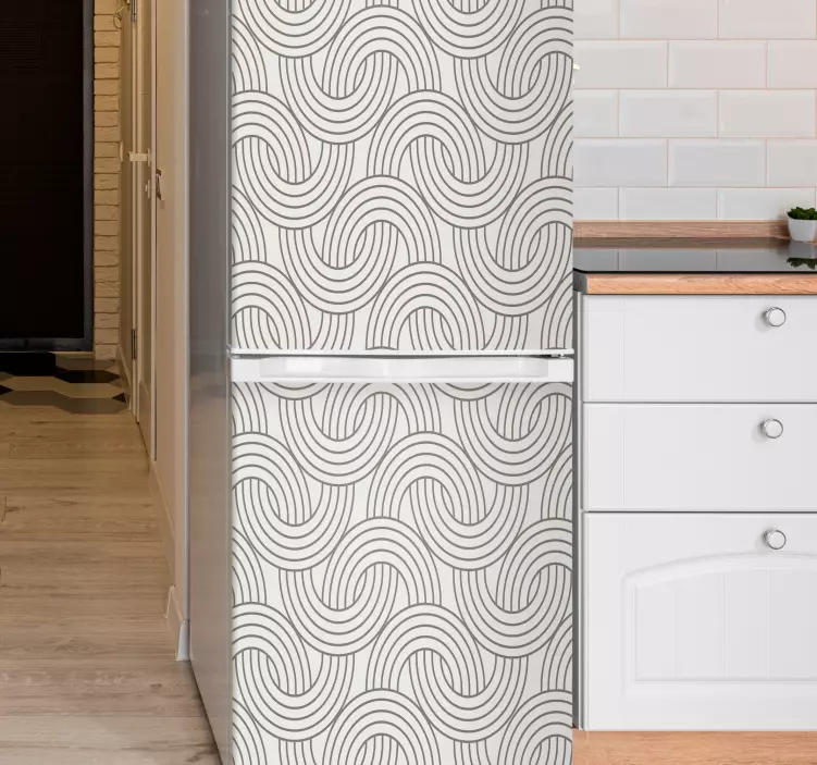 Nalepka za hladilnik art deco iluzija - TenStickers