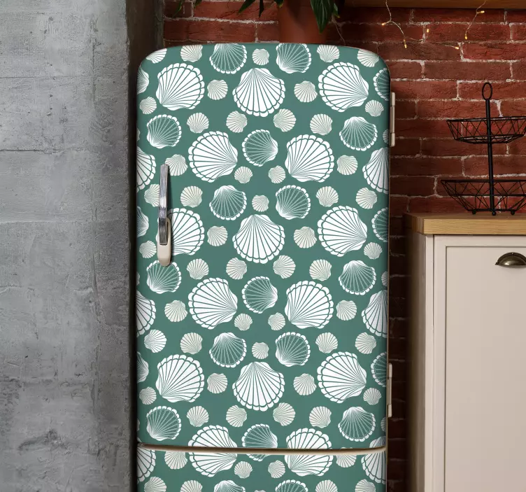 Nalepka hladilnik svetovne školjke - TenStickers