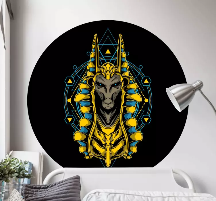 Nalepke anubis head ilustracija politika - TenStickers