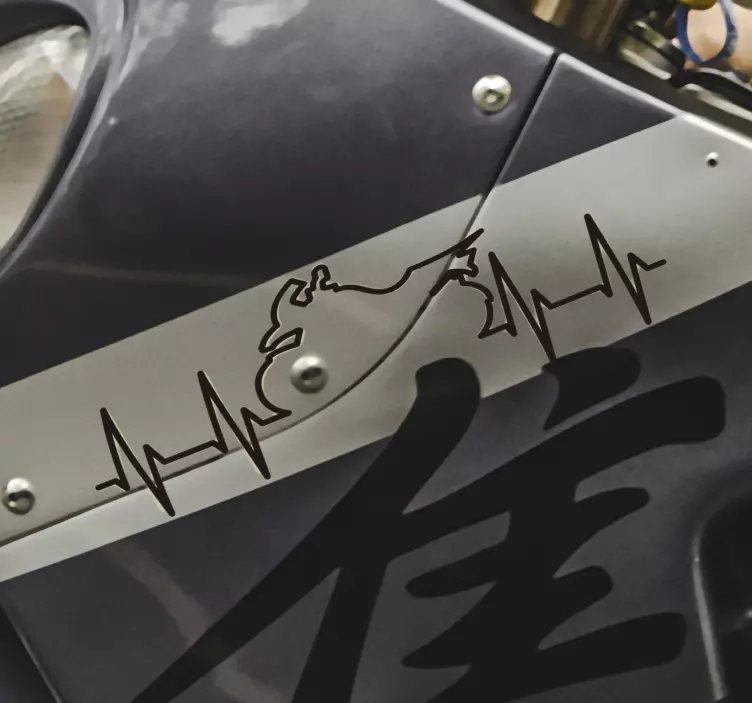 Nalepka za motocikel na poti srca - TenStickers