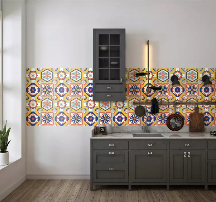 Nalepka za ploščice vročih barv - TenStickers