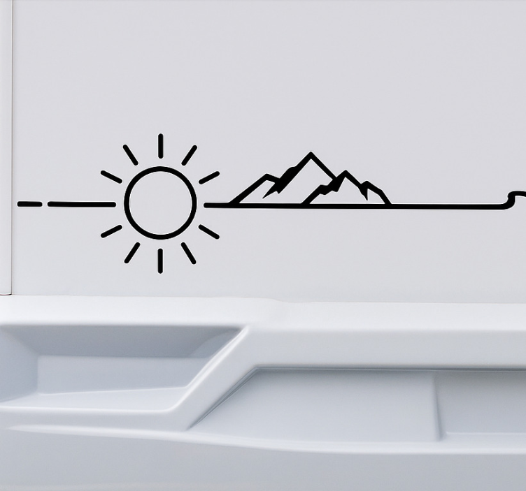 Naravna pokrajina custom nalepka za prikolice - TenStickers