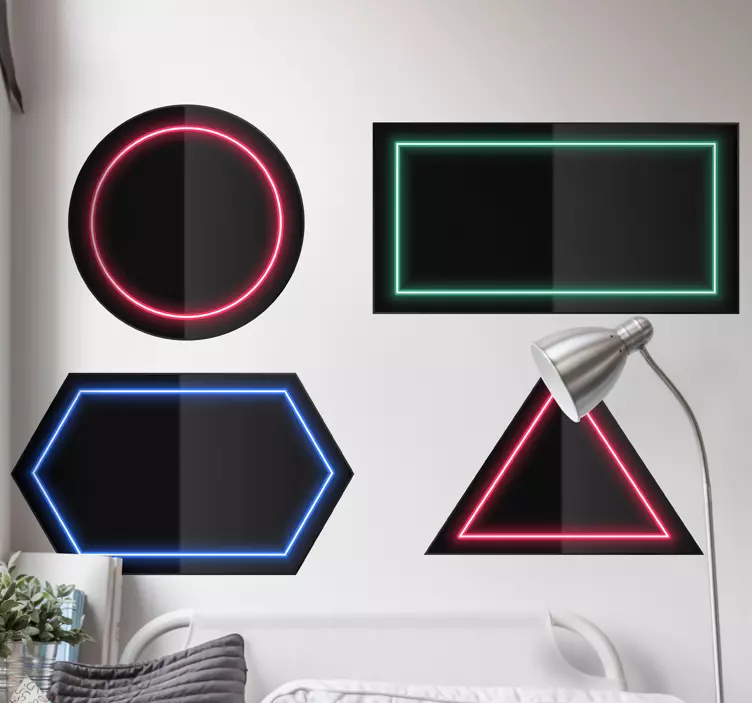 Neon shaped accents geometrijske nalepke - TenStickers