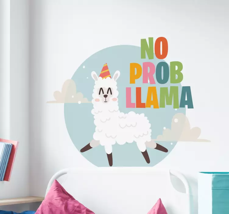 No prob llama nalepka za otroke - TenStickers