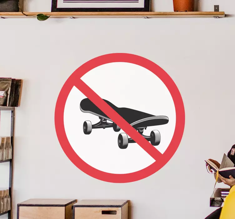 No skateboarding sign nalepka za hišne ljubljenčke - TenStickers