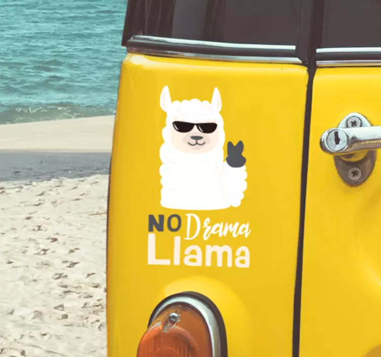 Nobena nalepka avtomobila drame llama - TenStickers