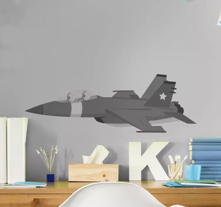 Oblikovanje bojnega letala nalepka motor - TenStickers