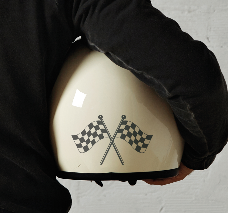 Oblikovanje dirkalnih zastav nalepka za motor - TenStickers