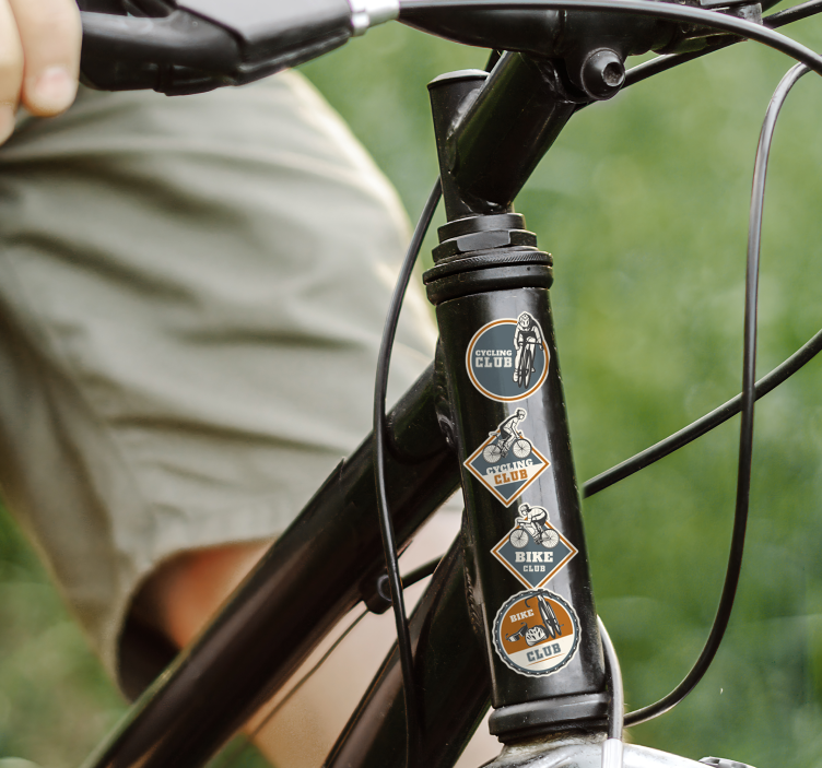 Oblikovanje kolesarske scenografije nalepka za kolo - TenStickers