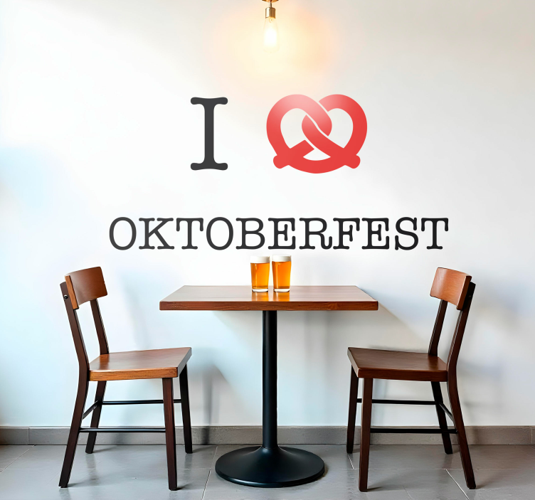 Obožujem oktoberfest besedilo nalepka živali - TenStickers
