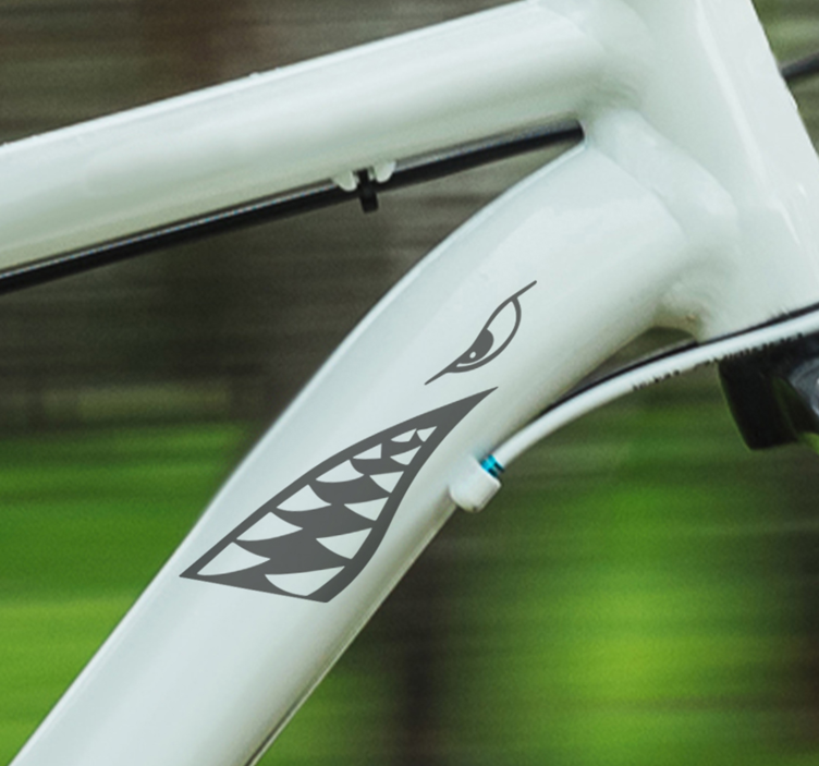 Obraz morskega psa za nalepke za kolesarska kolesa - TenStickers