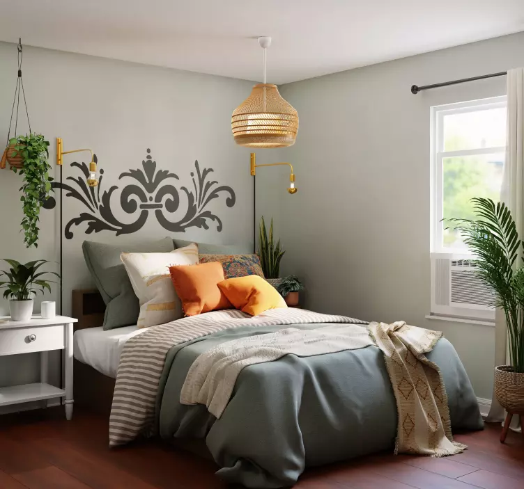 Okrasna cvetlična nalepka za nalepko za vzglavje - TenStickers