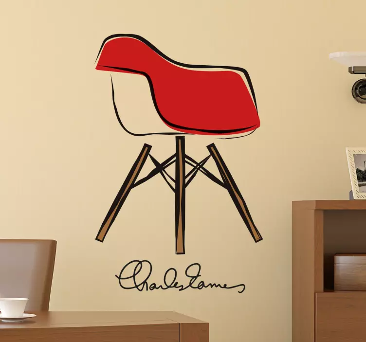 čudovita okrasna nalepka na stolu vinil eames - TenStickers