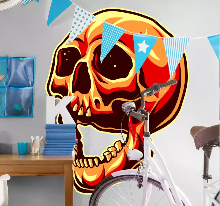 Originalna nalepka lobanja nalepka za noč čarovnic - TenStickers