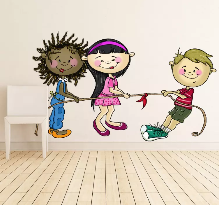 Igranje vlečenja vrvi nalepka za otroke - TenStickers