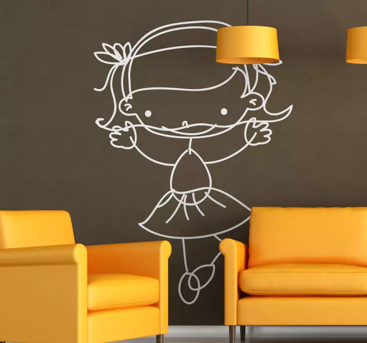 Otroške nalepke skica za deklice - TenStickers