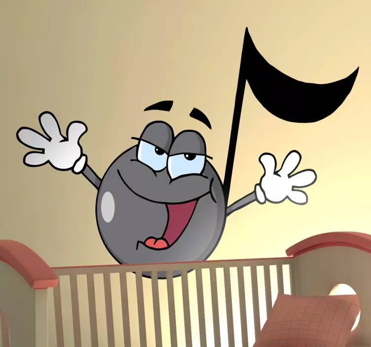 Otroške nalepke vesela glasbena nota - TenStickers