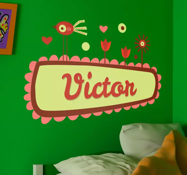 Otroško prilagojeno ime nalepka za steno - TenStickers