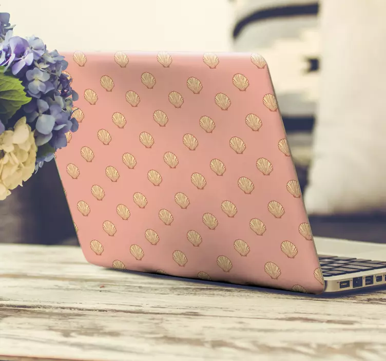 Ovitek z motivom školjke nalepka za prenosnik - TenStickers