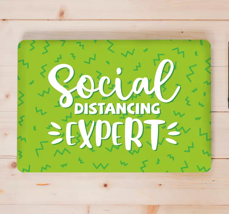 Social distancing expert nalepka za prenosnik - TenStickers