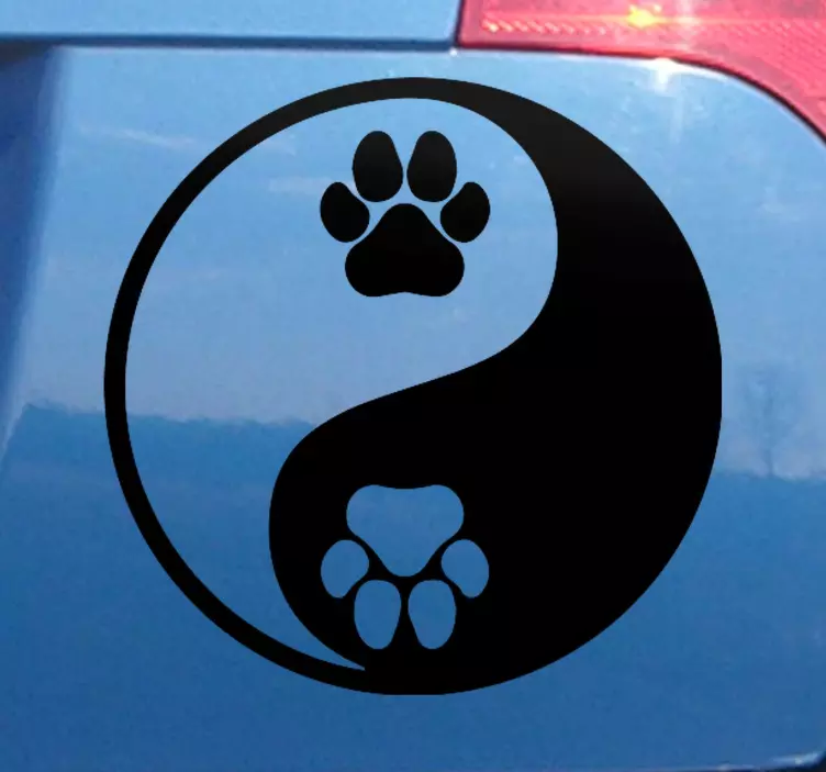 Nalepka za pasjo šapo yin yang - TenStickers