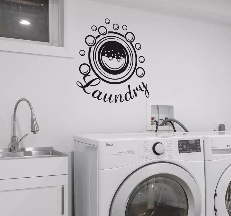 Stenska nalepka s ponudbami mehurčkov za perilo - TenStickers