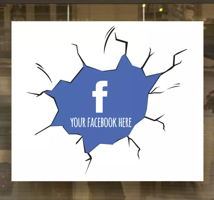 Osebna nalepka za okna na facebooku - TenStickers