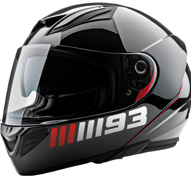 Personalizirano oblikovanje številk nalepka za motor - TenStickers