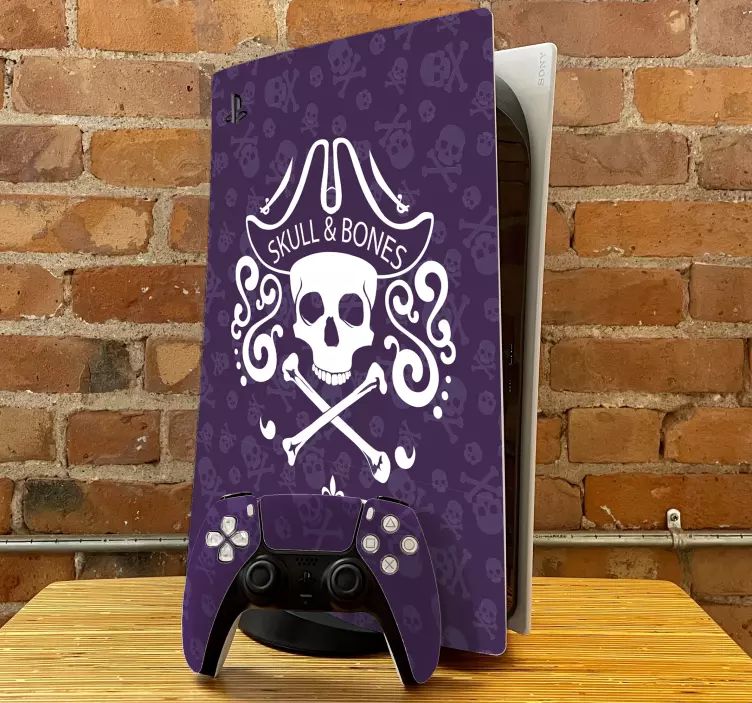 Pirate skull design ps5 nalepka - TenStickers