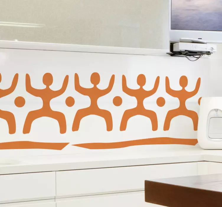 Plemenske moške mejne stenske nalepke - TenStickers