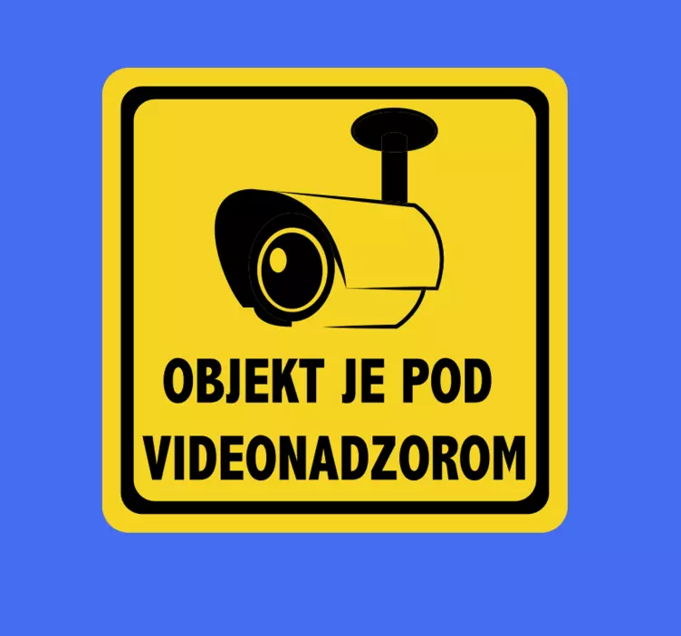 Pod video nadzorom vinilni znak - TenStickers