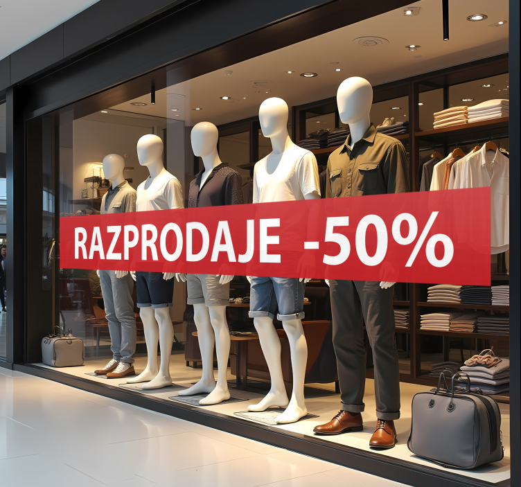 Popust po meri nalepka za razprodajo - TenStickers