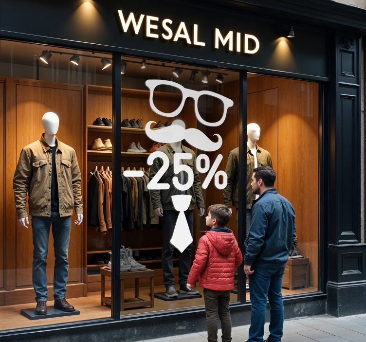 Popust za očetov dan nalepka za izložbe - TenStickers