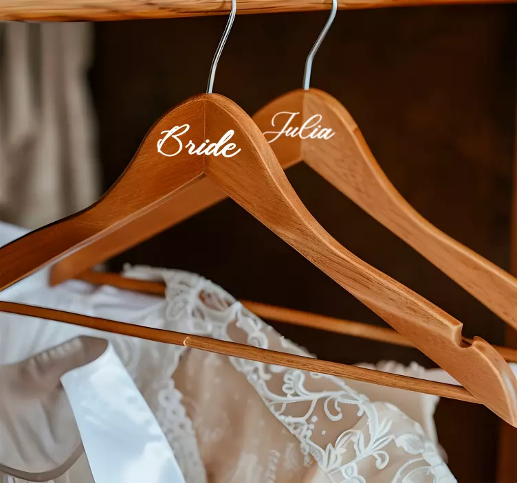 Poročni obešalnik prilagodljiva nalepka - TenStickers