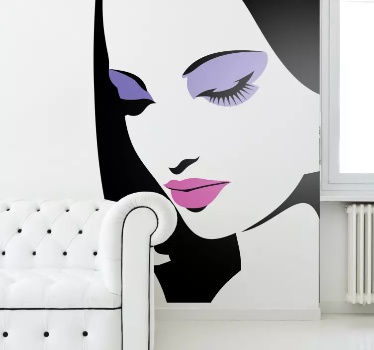 Portret z nalepko make up - TenStickers